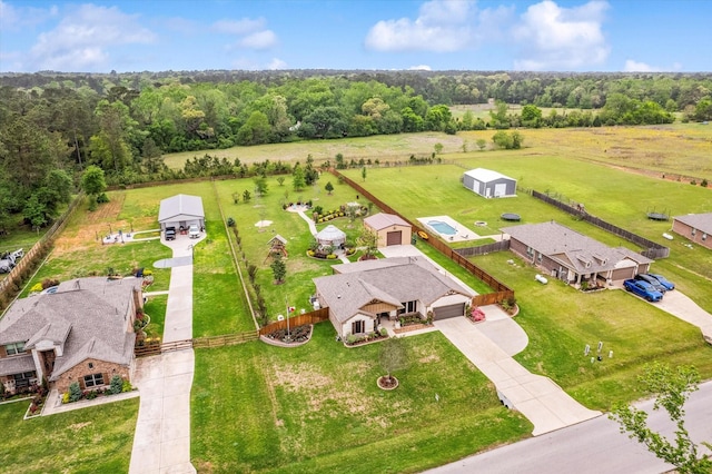 9791 Waller St, Conroe, TX 77303 - drone / aerial view featuring a rural view and a wooded view