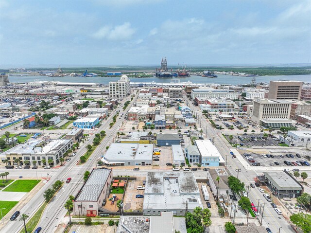 2415 Church St, Galveston, TX 77550 - drone / aerial view with a water view and a city view