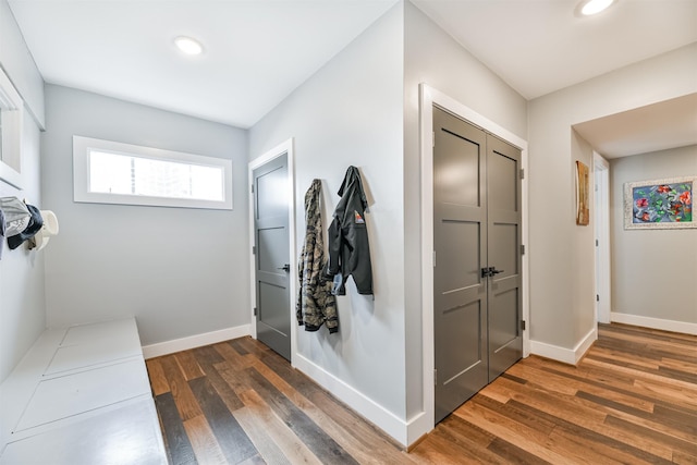2415 Church St, Galveston, TX 77550 - interior space with baseboards, wood finished floors, and recessed lighting