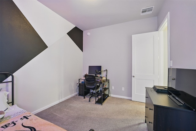 7323 Perching Hawk Trl, Katy, TX 77493 - office featuring visible vents, baseboards, and light carpet