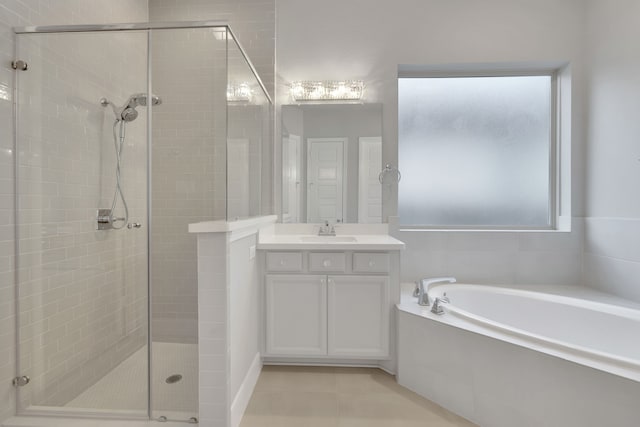 5119 Long Branch Bnd, Fulshear, TX 77441 - full bath featuring a stall shower, a bath, and vanity