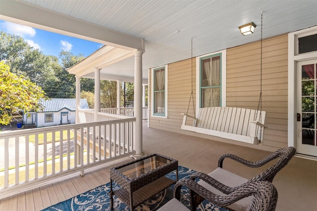 712 Lamar Ave, Crockett, TX 75835 - deck with a porch