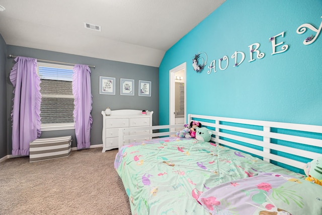 16875 Olympic National Dr, Humble, TX 77346 - carpeted bedroom with lofted ceiling and baseboards
