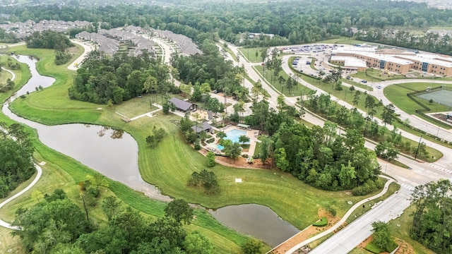 16875 Olympic National Dr, Humble, TX 77346 - aerial view of property and surrounding area with a nearby body of water
