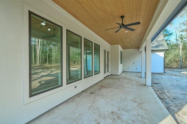118 Ranger Rd, Huntsville, TX 77340 - view of patio / terrace featuring ceiling fan and french doors