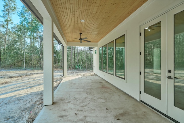 118 Ranger Rd, Huntsville, TX 77340 - view of patio with french doors and a ceiling fan