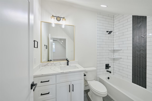 118 Ranger Rd, Huntsville, TX 77340 - full bathroom featuring toilet, vanity, and bathtub / shower combination