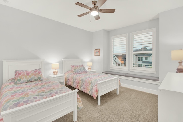 29822 Kate Creek Ln, Fulshear, TX 77441 - carpeted bedroom with a ceiling fan