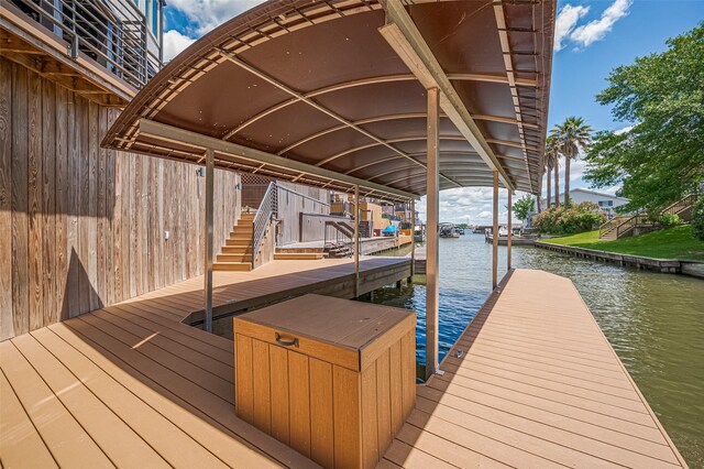 3734 Windswept Dr, Montgomery, TX 77356 - dock area featuring stairs and a water view