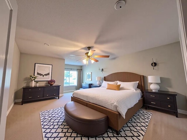 2914 Renoir, Sugar Land, TX 77479 - bedroom with light colored carpet, a ceiling fan, and baseboards