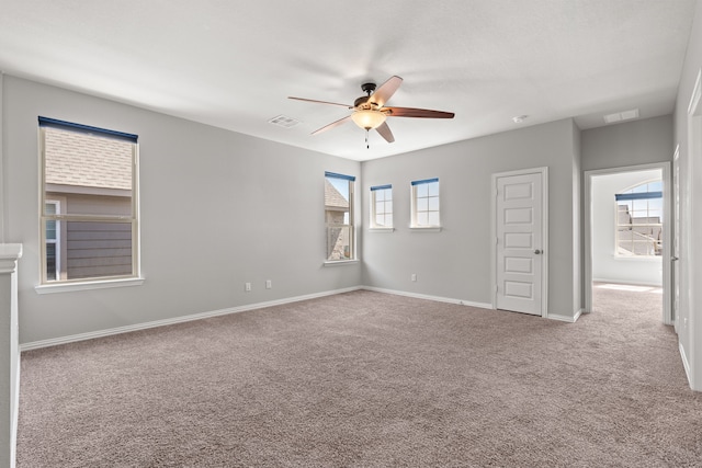 32734 Harvest Valley Dr, Brookshire, TX 77423 - carpeted empty room with a ceiling fan and baseboards