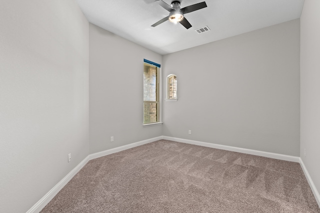 32734 Harvest Valley Dr, Brookshire, TX 77423 - unfurnished room featuring a ceiling fan, carpet floors, and baseboards