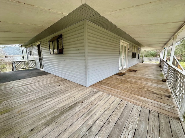 view of wooden terrace