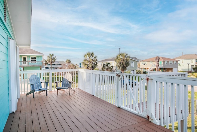 16519 Mansvelt Rd, Jamaica Beach, TX 77554 - wooden deck with a residential view