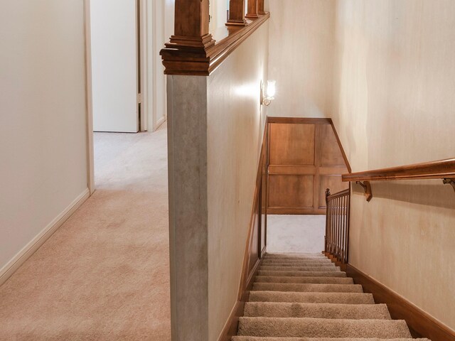 16707 Rugby Ct, Spring, TX 77379 - stairs featuring carpet flooring and baseboards