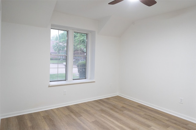 18007 Ravenfield Dr, Houston, TX 77084 - unfurnished room with baseboards, light wood-style floors, and ceiling fan