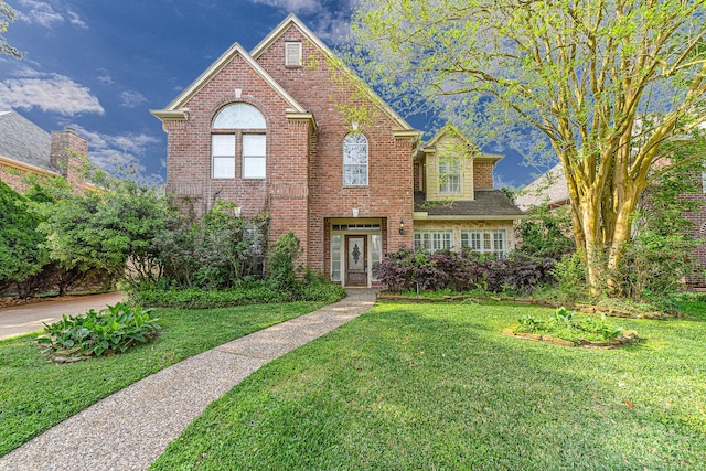 2926 Deer Creek Dr, Sugar Land, TX 77478 - traditional home featuring a front lawn and brick siding