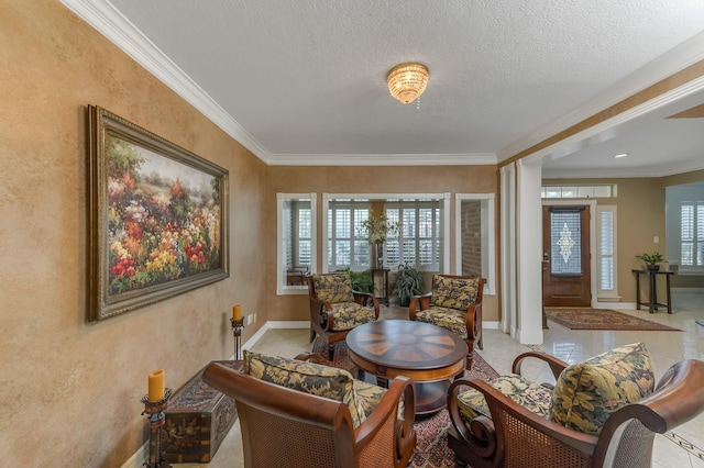 2926 Deer Creek Dr, Sugar Land, TX 77478 - living area with crown molding and baseboards