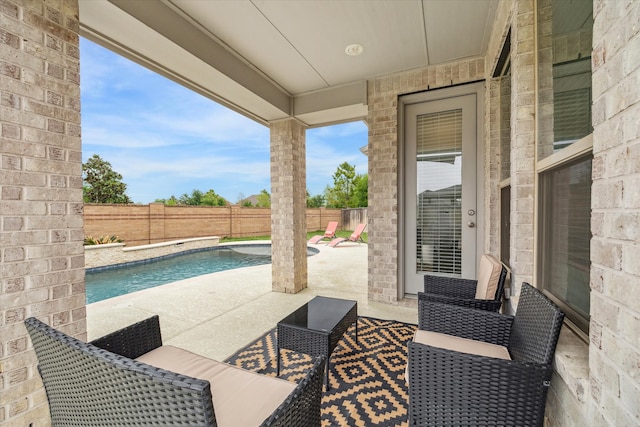 15039 Eves Necklace Ct, Cypress, TX 77433 - view of patio / terrace with a fenced backyard and a fenced in pool