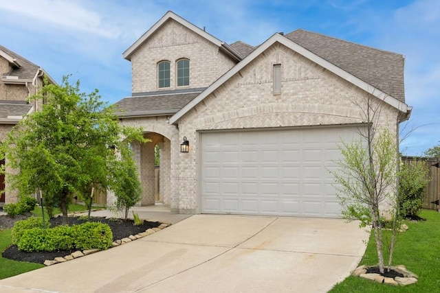 15039 Eves Necklace Ct, Cypress, TX 77433 - view of front of property featuring driveway, brick siding, roof with shingles, and an attached garage