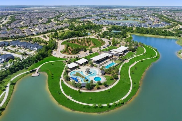 15039 Eves Necklace Ct, Cypress, TX 77433 - drone / aerial view with a water view