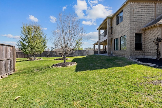 12606 Mostyn Ct, Magnolia, TX 77354 - view of yard featuring a fenced backyard and a balcony