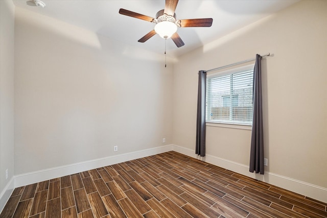 31021 Harvest Meadow Ln, Spring, TX 77386 - unfurnished room with wood tiled floors, ceiling fan, and a smoke detector