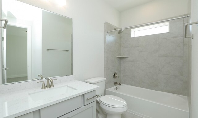 121 E 43rd St Unit B, Houston, TX 77018 - bathroom featuring vanity, shower / tub combination, and toilet