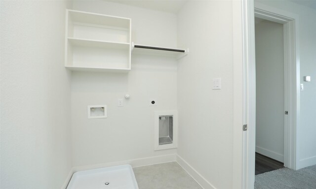 121 E 43rd St Unit B, Houston, TX 77018 - laundry room with baseboards, washer hookup, hookup for a gas dryer, laundry area, and hookup for an electric dryer