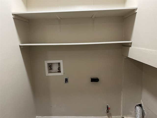 laundry room featuring gas dryer hookup, washer hookup, laundry area, and hookup for an electric dryer