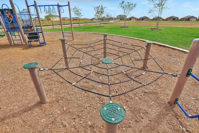 exterior space with a residential view, playground community, and a yard