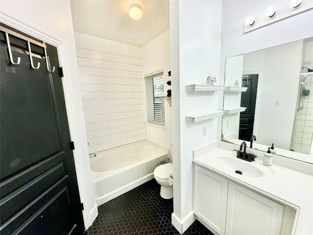 7529 Topaz Way, Texas City, TX 77591 - full bath with toilet, vanity, and tile patterned floors