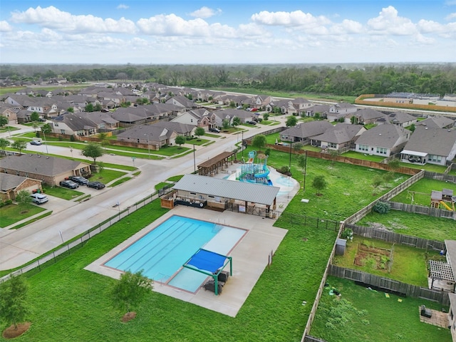 drone / aerial view featuring a residential view