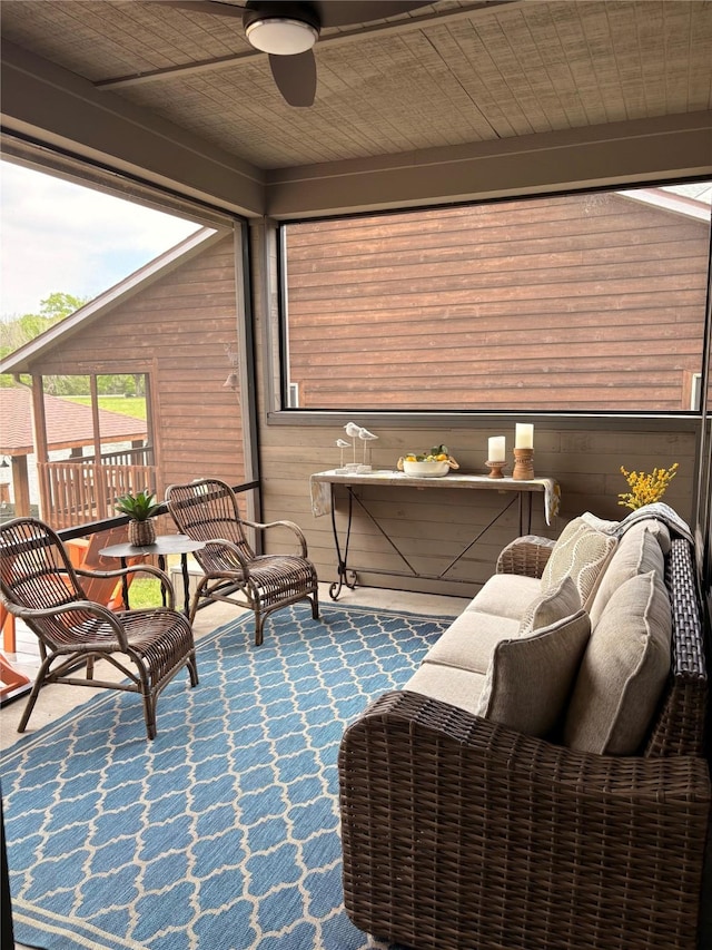 view of sunroom