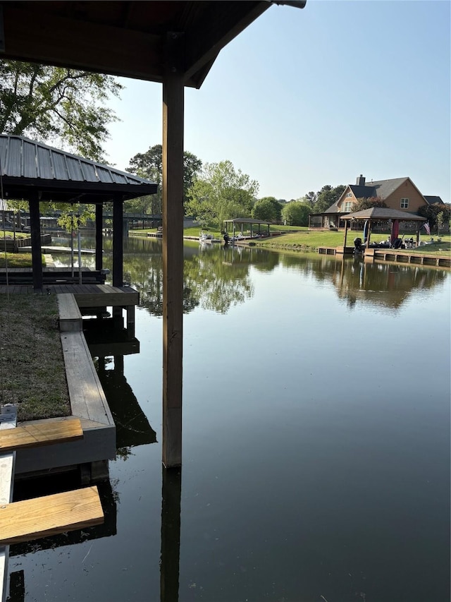 10 Hunters Creek Dr, Huntsville, TX 77340 - dock with a water view