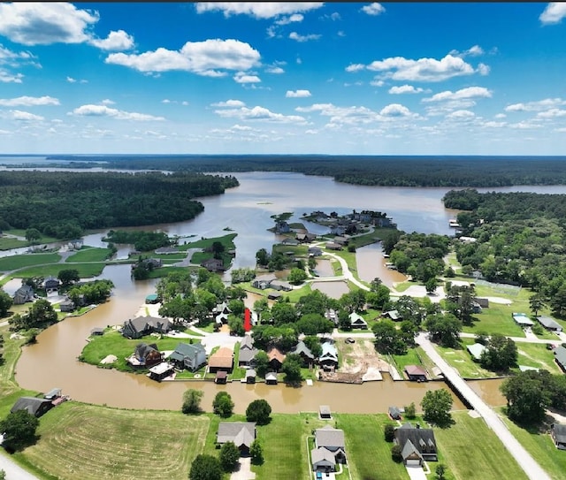 10 Hunters Creek Dr, Huntsville, TX 77340 - aerial view of residential area featuring a nearby body of water
