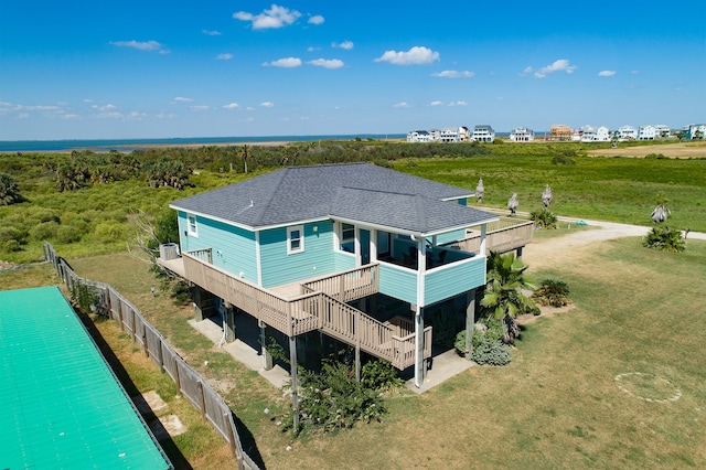 4206 Seabird Dr, Galveston, TX 77554 - view from above of property