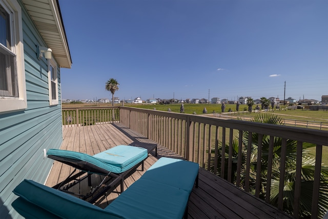 4206 Seabird Dr, Galveston, TX 77554 - view of wooden deck