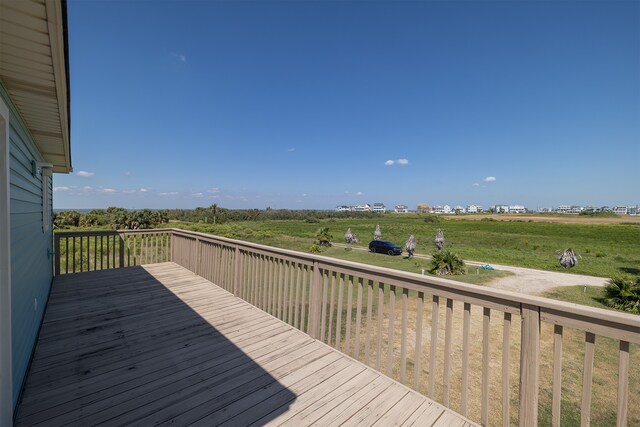 4206 Seabird Dr, Galveston, TX 77554 - view of wooden terrace