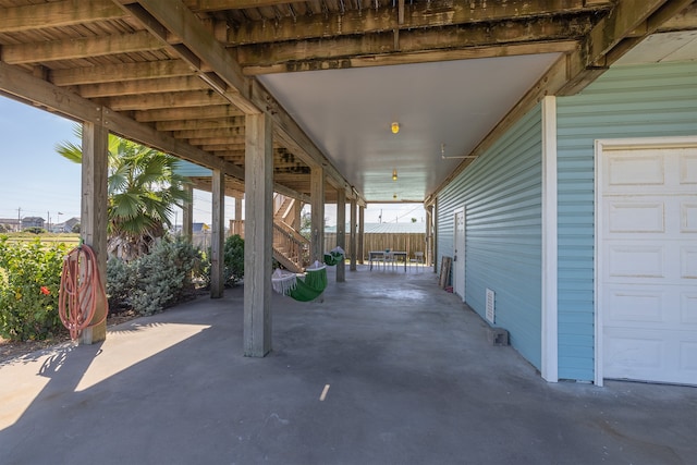 4206 Seabird Dr, Galveston, TX 77554 - view of patio with stairway
