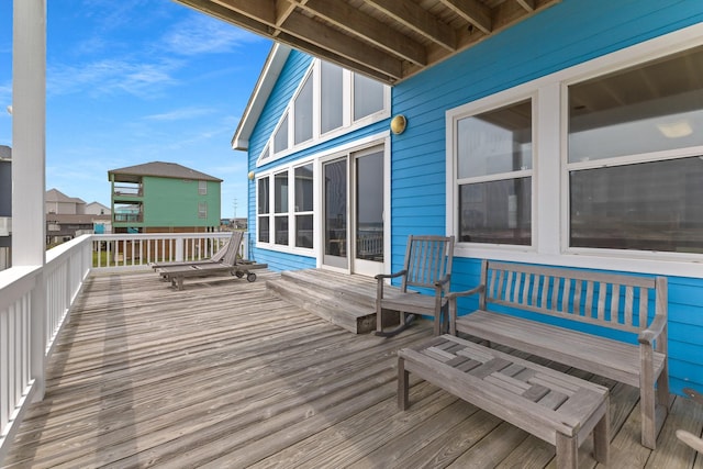 22915 Gulf Dr, Galveston, TX 77554 - view of wooden deck