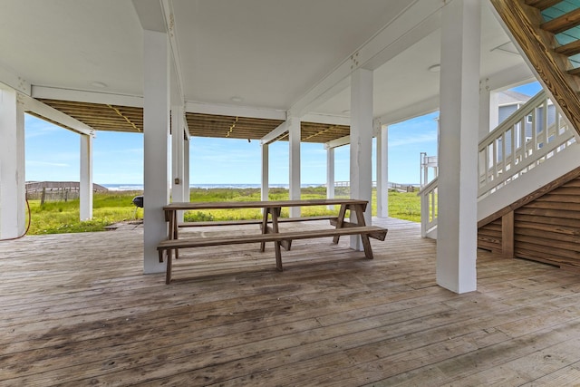 22915 Gulf Dr, Galveston, TX 77554 - view of wooden deck