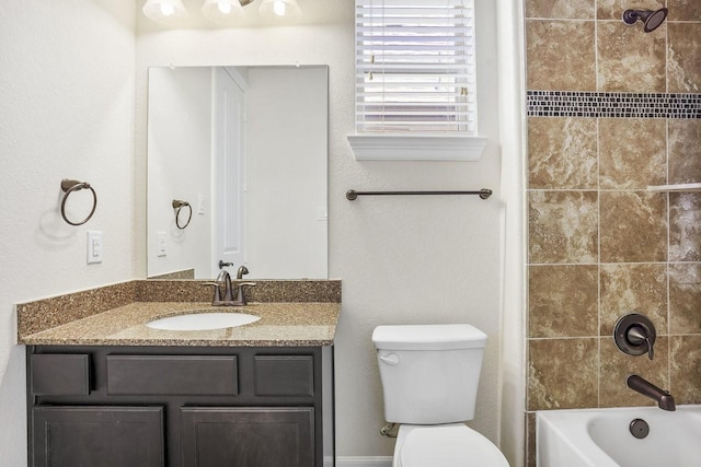 13217 Green Hills Dr, Houston, TX 77077 - full bath featuring toilet, vanity, and shower / tub combination