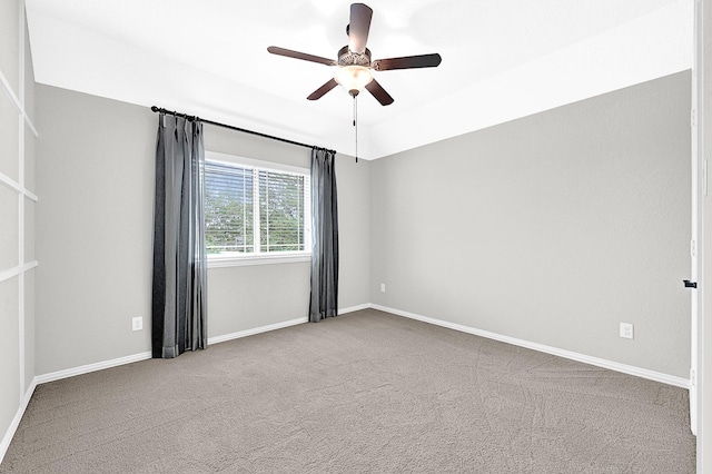 3411 Heather Garden Trl, Richmond, TX 77406 - spare room with a ceiling fan, carpet floors, and baseboards