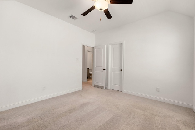6518 Fairway Glen Ln, Katy, TX 77493 - unfurnished bedroom with visible vents, ceiling fan, light carpet, and baseboards