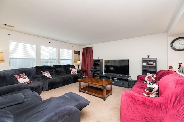 22110 Orchard Dale Dr, Spring, TX 77389 - living room with visible vents and light colored carpet