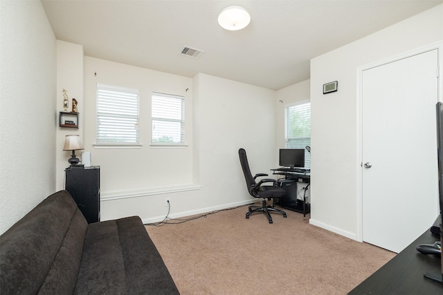 22110 Orchard Dale Dr, Spring, TX 77389 - office space with a healthy amount of sunlight, visible vents, baseboards, and carpet floors