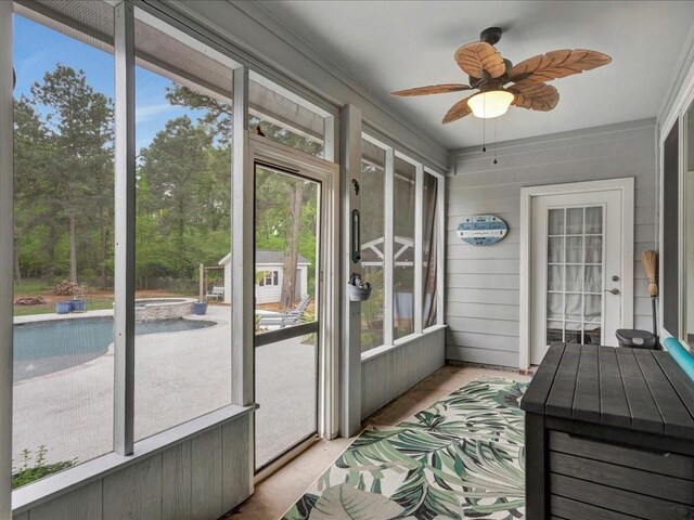 3065 S Fm 1194, Lufkin, TX 75904 - sunroom with a ceiling fan