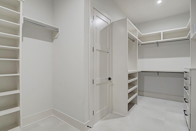 view of walk in closet