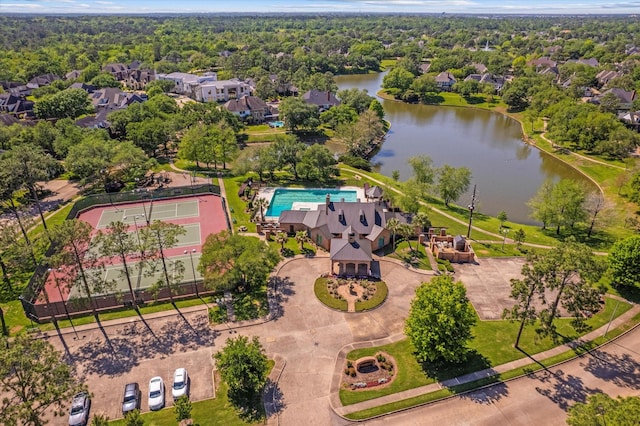 5206 Summer Snow Dr, Houston, TX 77041 - aerial view of a large body of water and a pool area